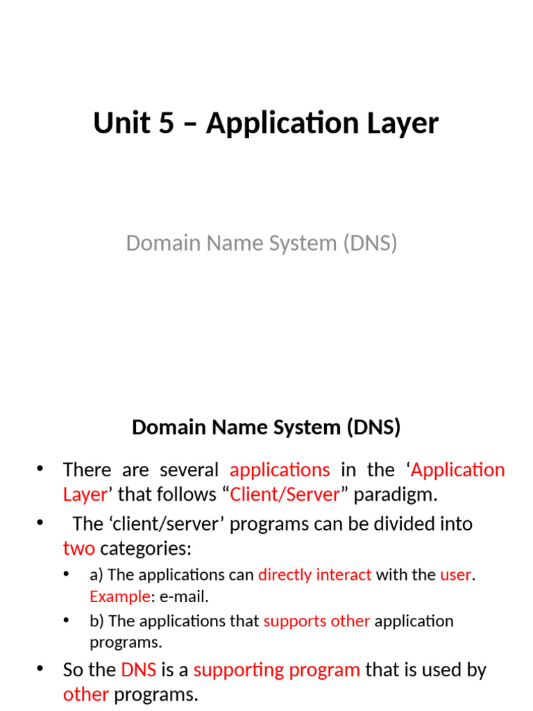 Unit 5 - Domain Name System | PDF | Domain Name System | Domain Name