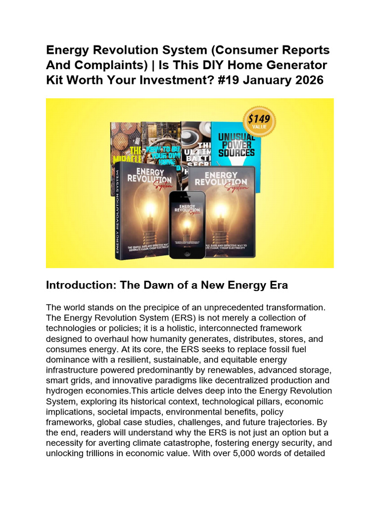Energy Revolution System Overview | PDF | Renewable Energy | Solar Power