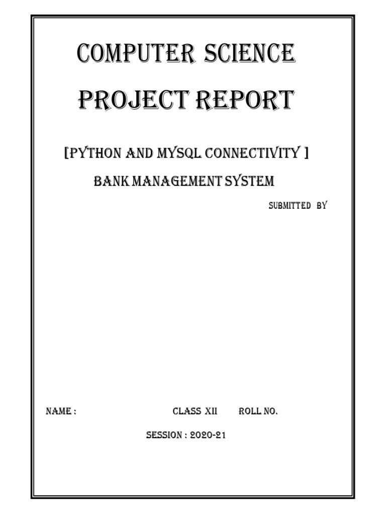 Python MySQL Bank Management System | PDF | Gratitude | Computing