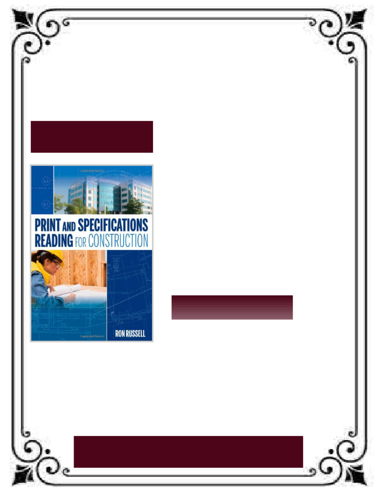 Print and specifications reading for construction 1st Edition Russell ...