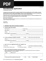 QCAT Guardianship Application Form | PDF | Legal Guardian | Dementia