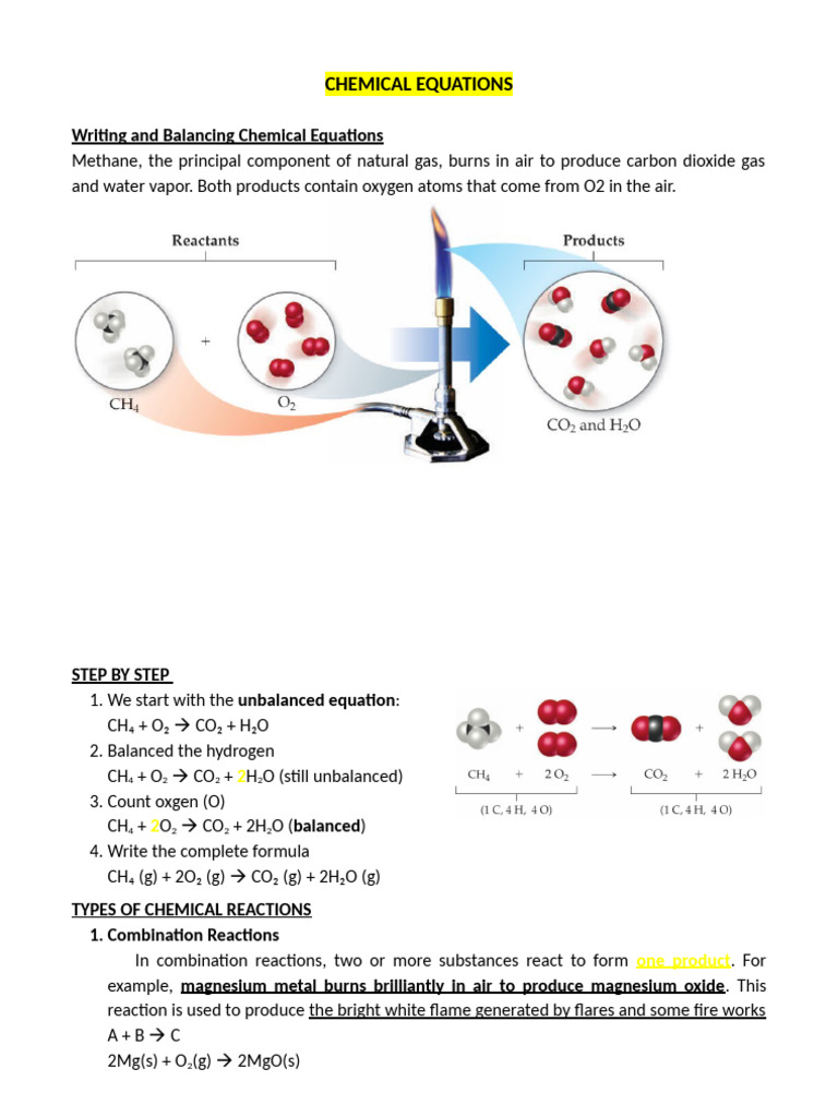 Balancing Chemical Equations Guide | PDF | Oxide | Chemical Reactions