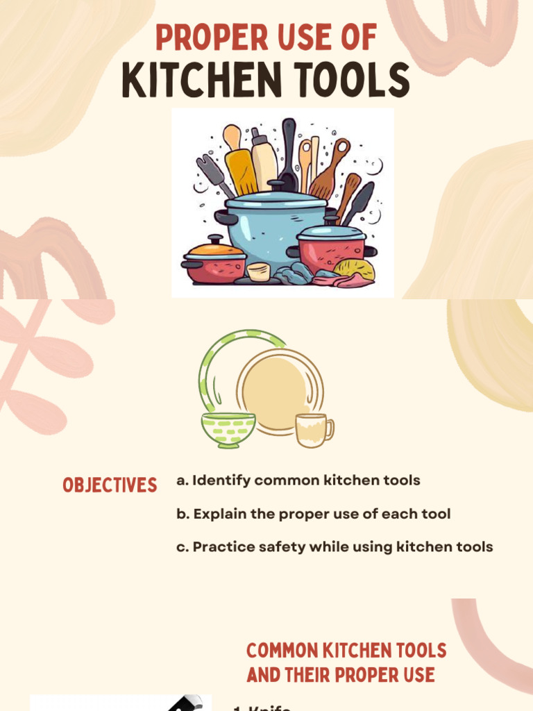 Essential Kitchen Tools and Safety Guide | PDF