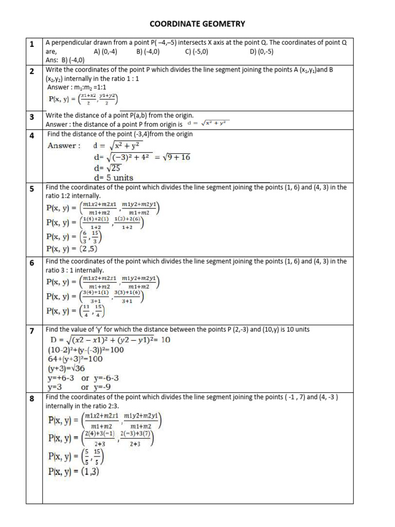 Day7 Em Maths Coordinate Geometry PDF | PDF
