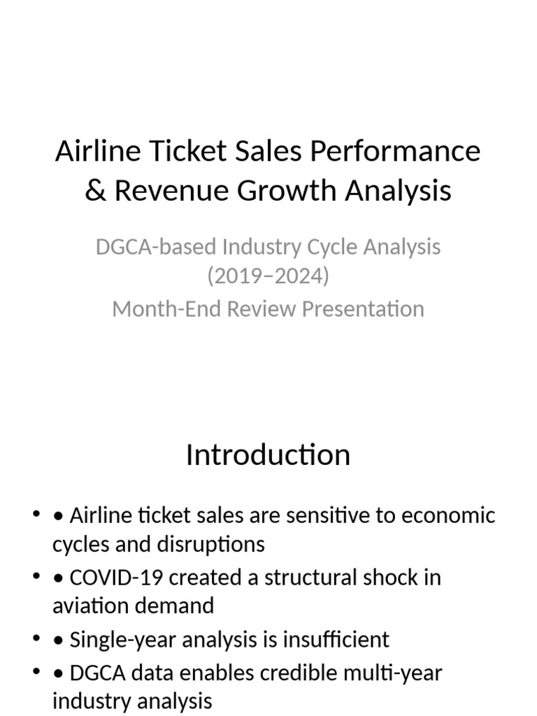 Airline Ticket Sales Analysis 2019-2024 | PDF | Airlines | Reliability ...