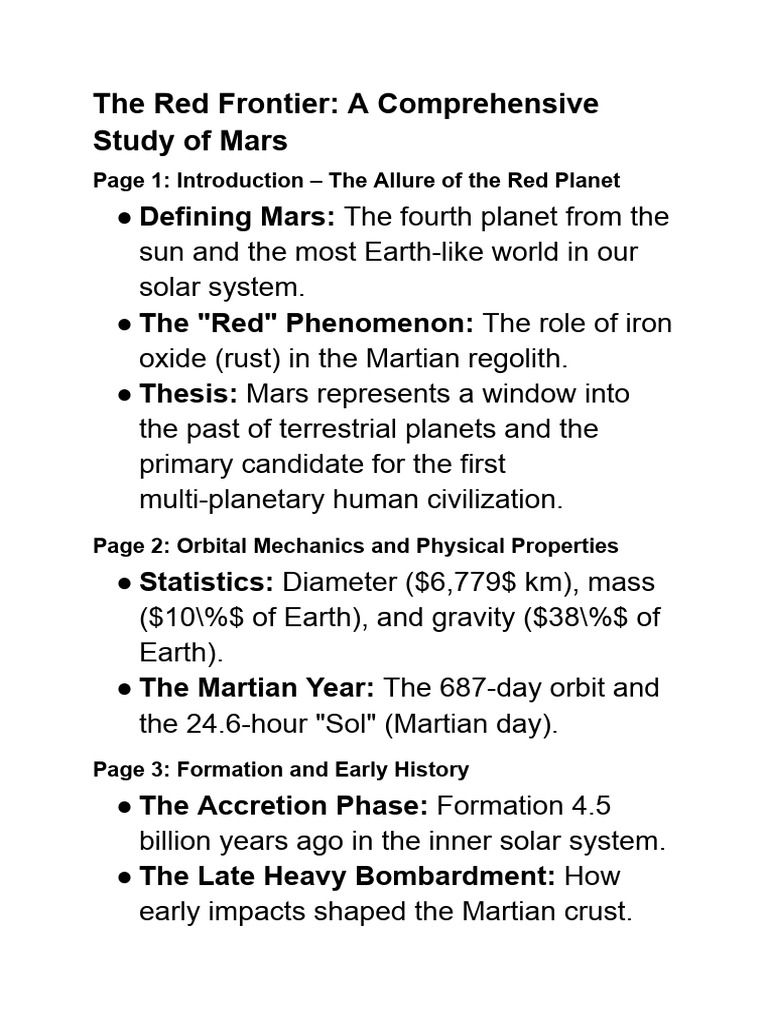 the planet Mars | PDF | Mars | Bodies Of The Solar System