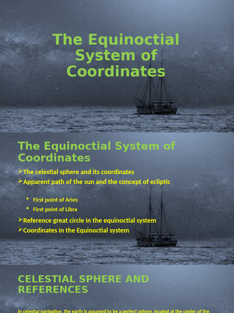 Equinoctial Coordinate System Explained | PDF | Planets | Angle