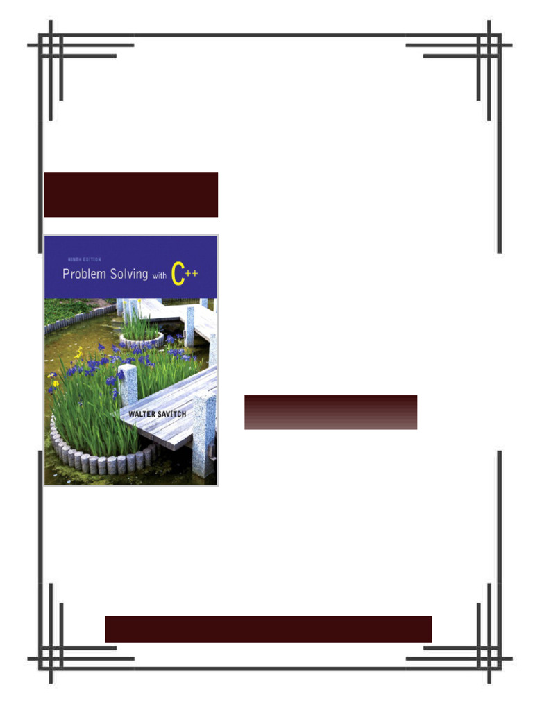 Problem solving with C Ninth Edition Walter Savitch ebook licensed ...