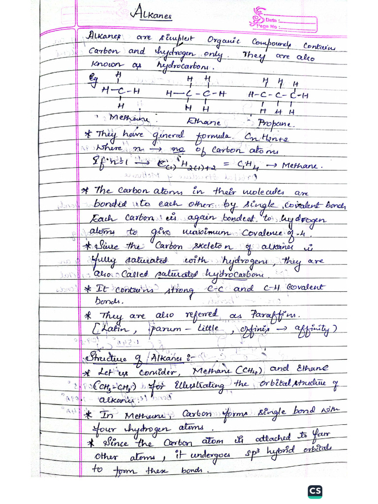 POC 1 Alkanes notes (2) | PDF