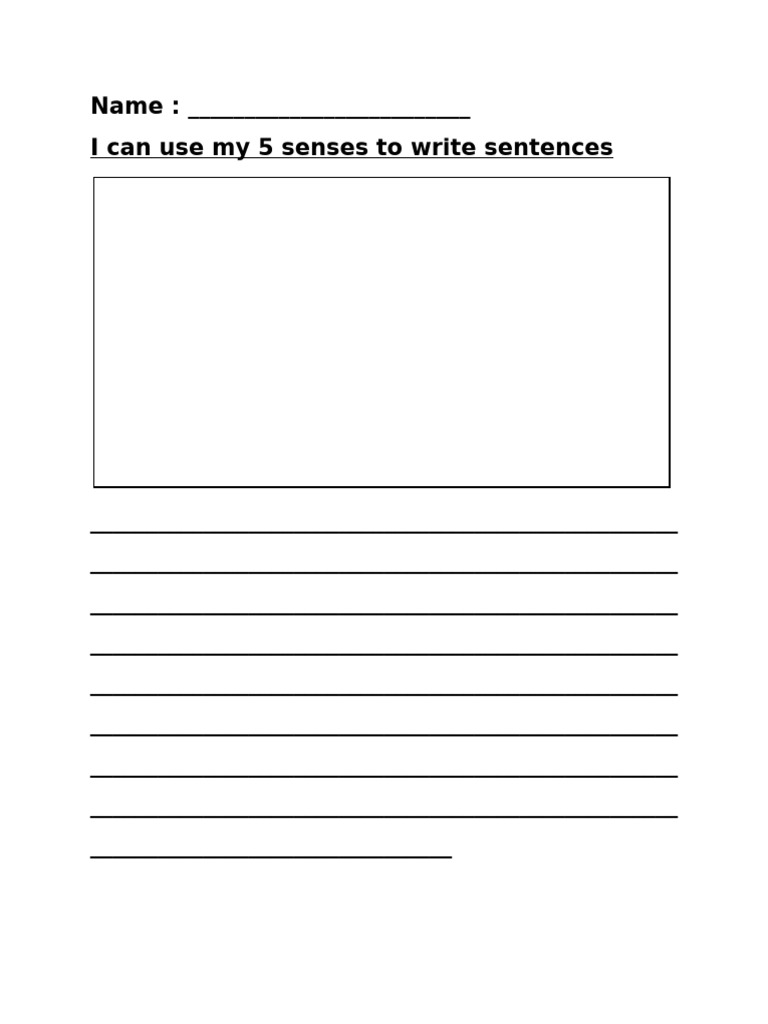 Writing with the 5 Senses | PDF