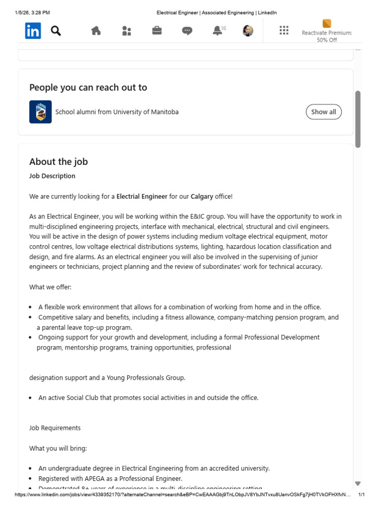 Electrical Engineer _ Associated Engineering _ LinkedIn | PDF ...