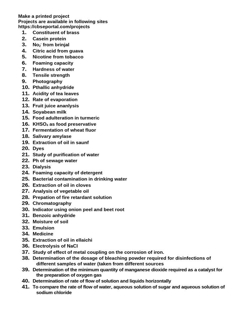 Name of Projects | PDF