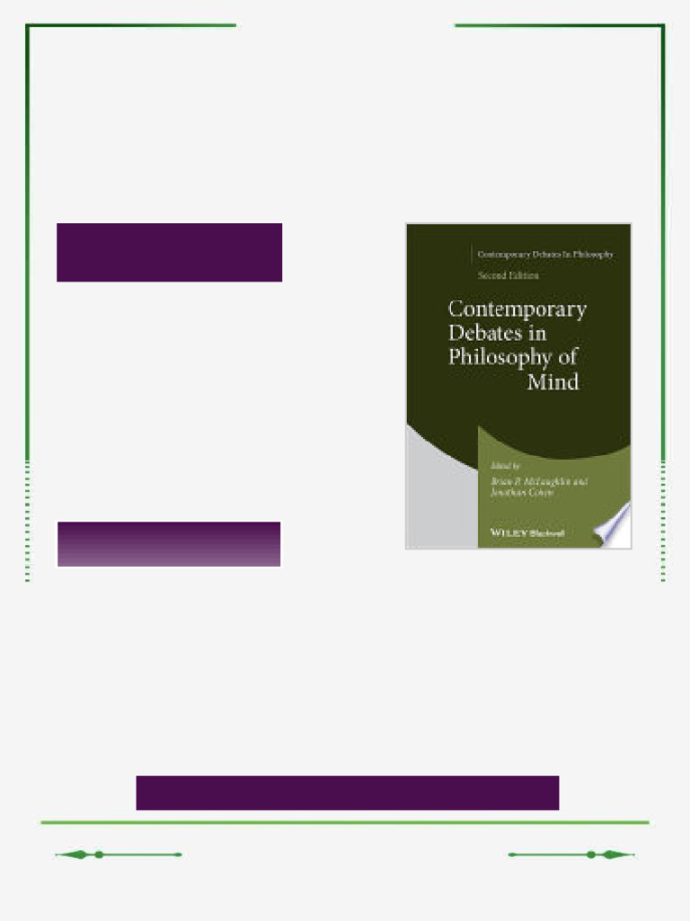 Contemporary Debates in Philosophy of Mind Jonathan Cohen eBook access ...