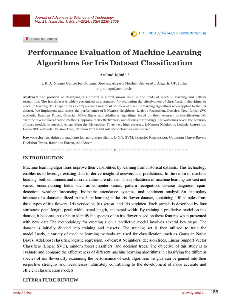 Machine Learning for Iris Classification | PDF | Machine Learning ...