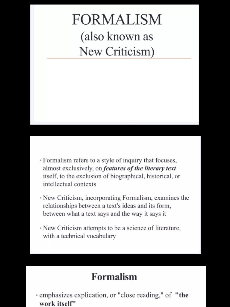 FORMALIST Literary Criticism | PDF