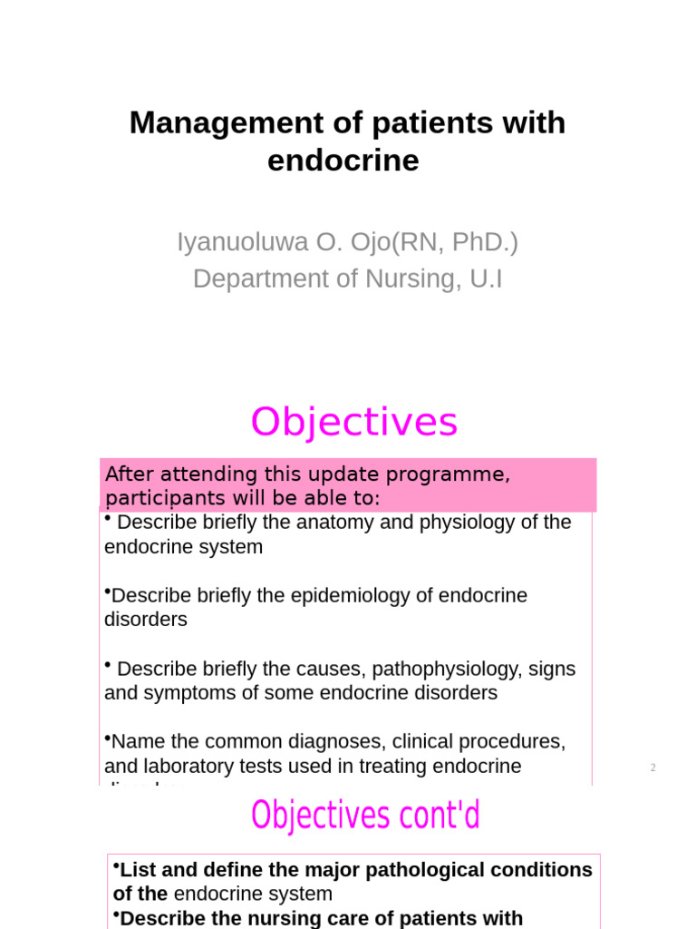 Endocrine Disorders: Nursing Management Guide | PDF | Endocrine System ...