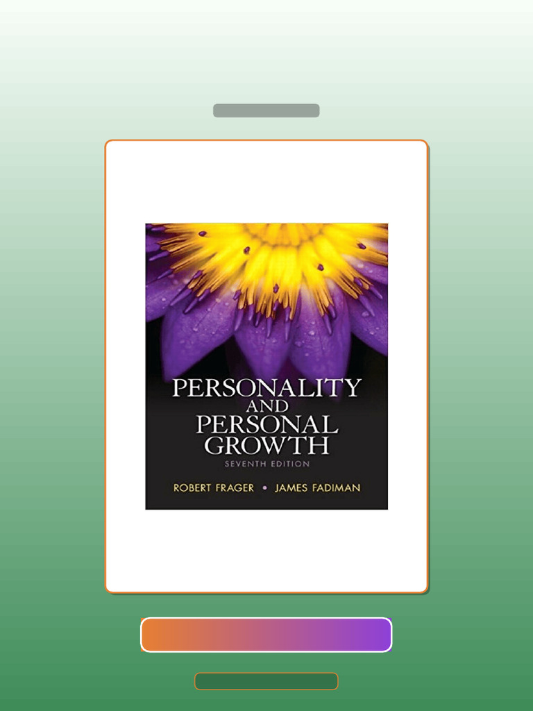 Test Bank for Personality and Personal Growth 7th Edition by Frager | PDF