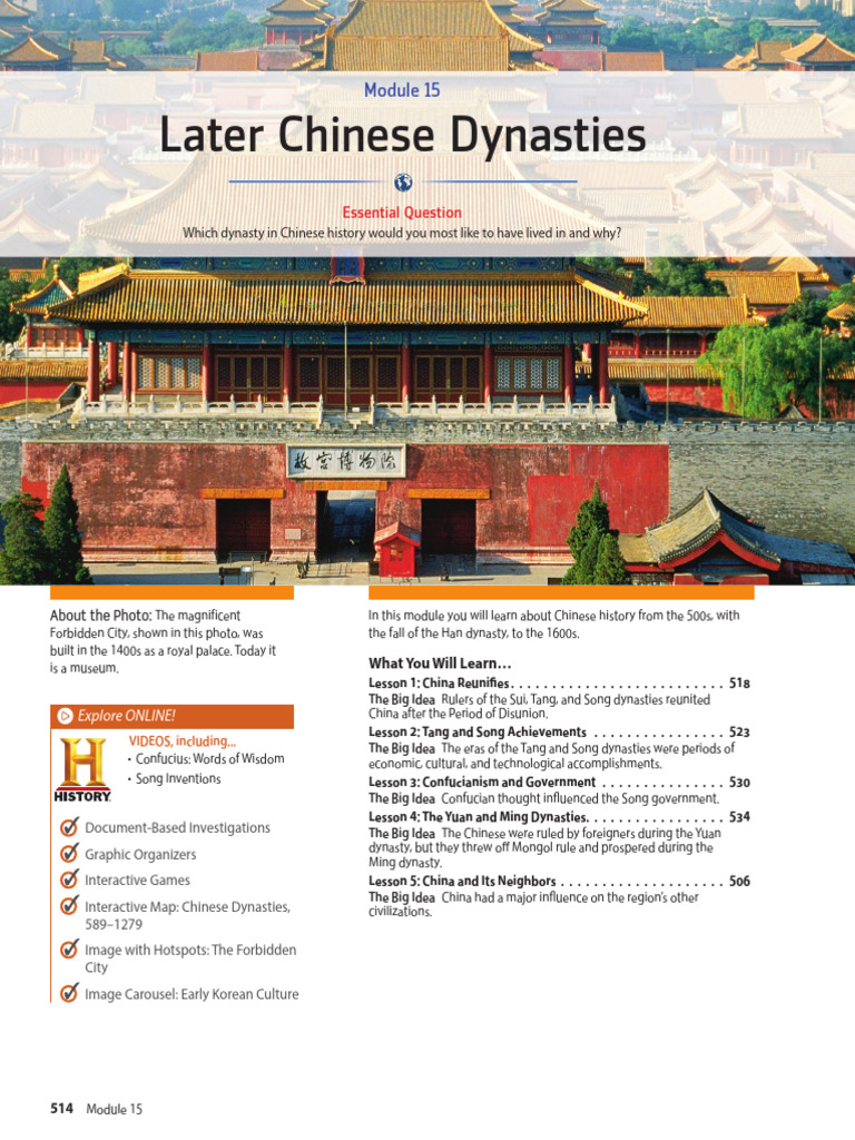 Chinese Dynasties: 589-1600 Overview | PDF | Tang Dynasty | China