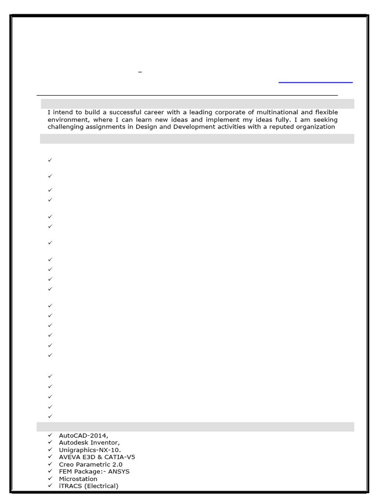 Electrical Design Engineer Resume | PDF | Transformer | Electric Power