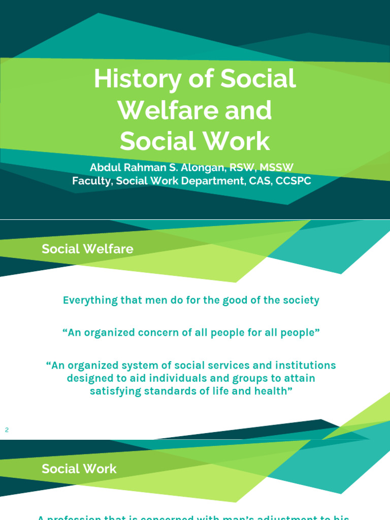 History of Social Welfare & Work | PDF | Social Work | Welfare