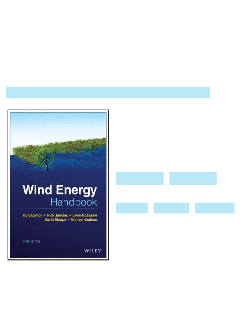 Wind Energy Handbook 3rd Edition Tony L Burton Nick Jenkins ebook ...