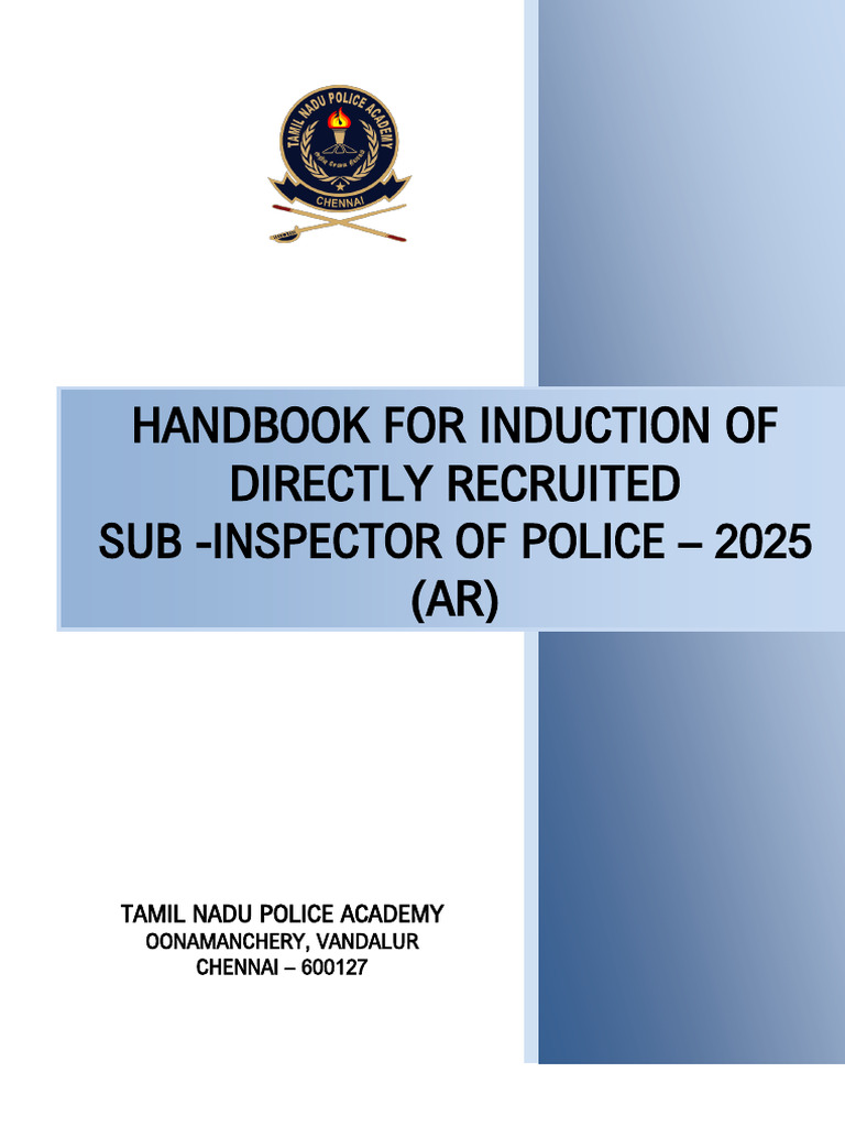 Tamil Nadu Police Sub-Inspector Handbook 2025 | PDF | Mentorship ...