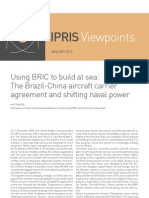 Using BRIC to Build at Sea-The Brazil-China Aircraft Carrier Agreement and Shifting Naval Power
