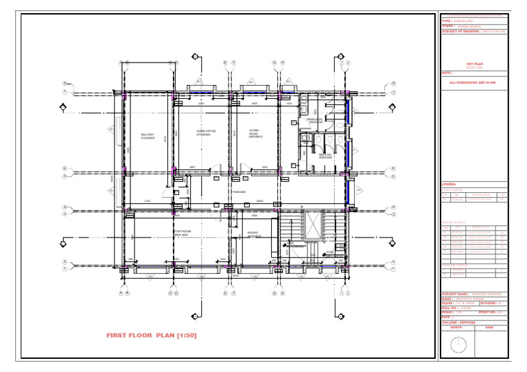 First Floor Working Drawing Plan | PDF