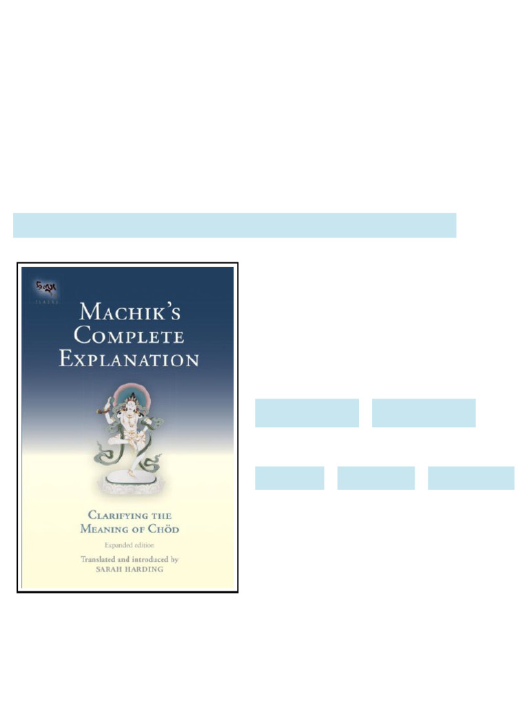 (Ebook) Machik's Complete Explanation: Clarifying the Meaning of Chod ...