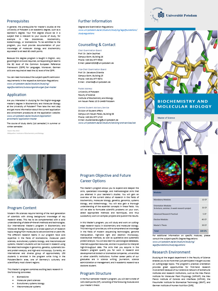 Flyer Biochemistry Molecular m | PDF | Biology | Health Sciences
