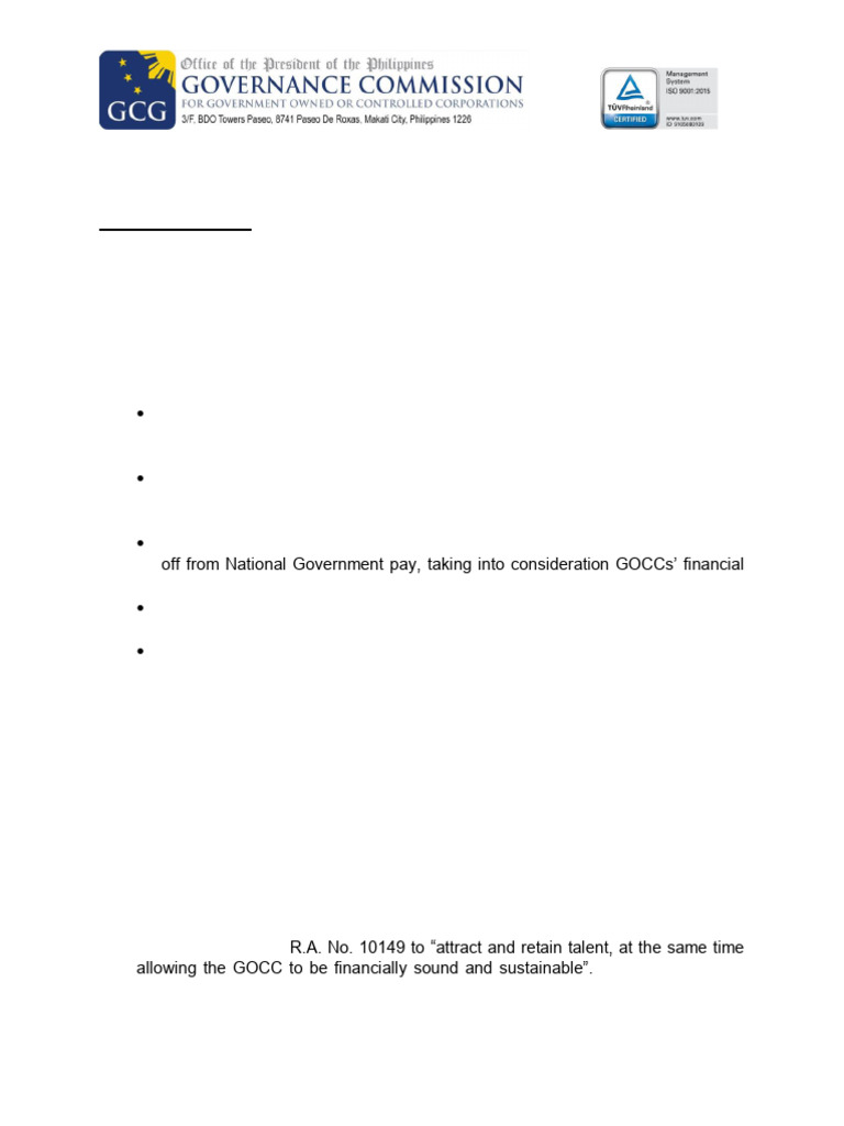 Faq - Cpcs for Goccs | PDF | Salary | Compensation And Benefits