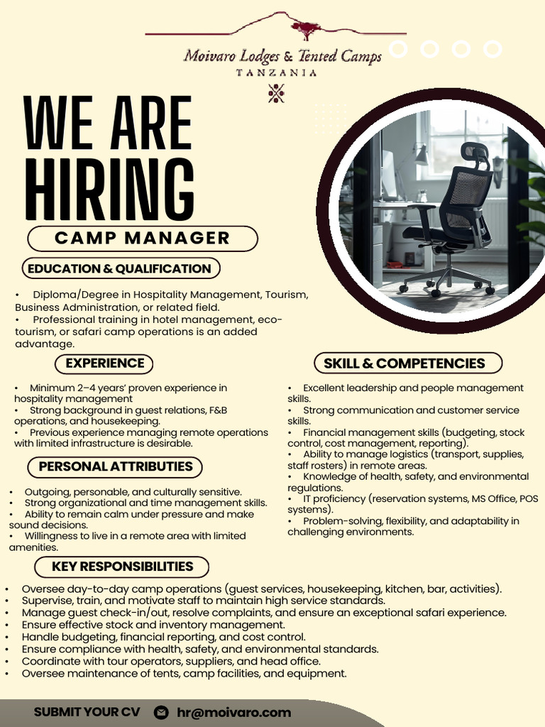 Job Post for Camp Manager | PDF
