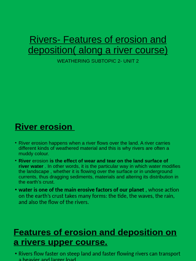 River Erosion and Deposition Explained | PDF