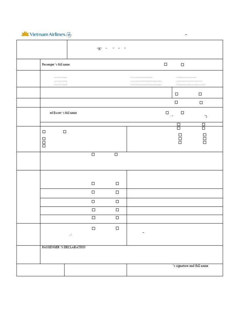 Medical Clearance Form for Passengers | PDF | Aviation