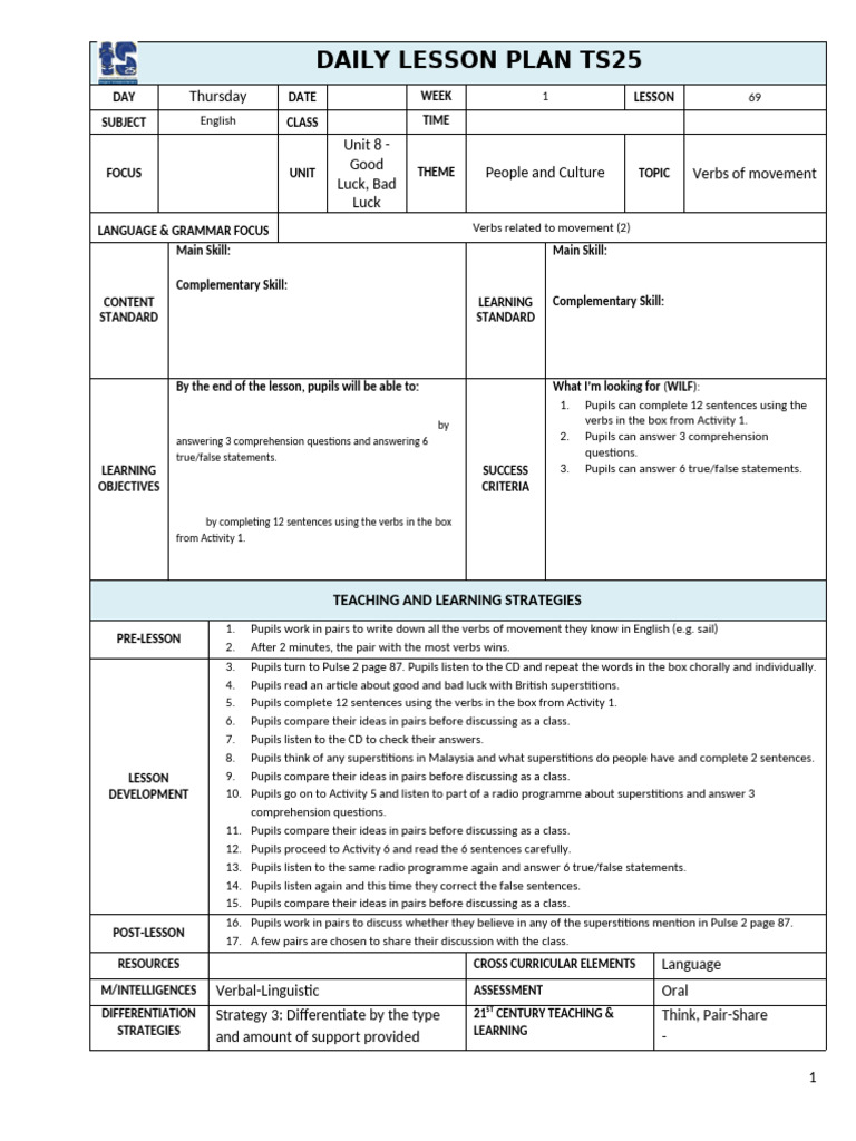 F 2 Lesson 69 Listening | PDF | Reading Comprehension | Cognition