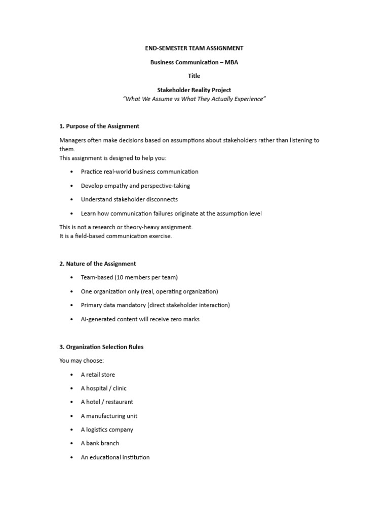 Team Assignment | PDF