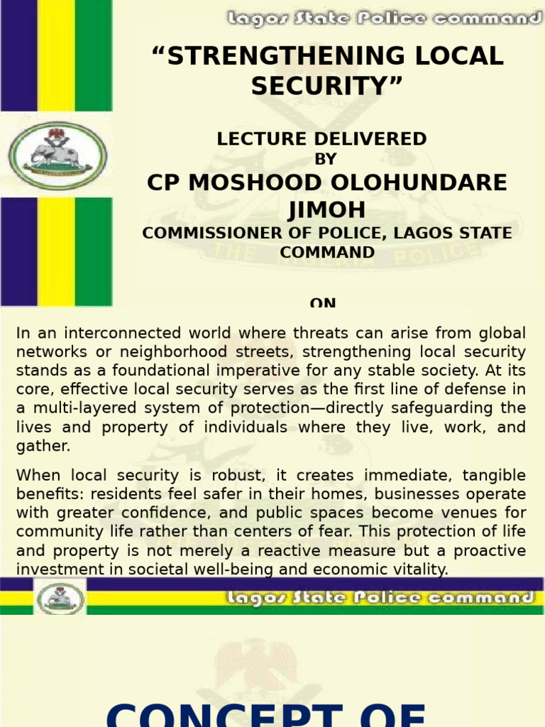 Strengthening Local Security Strategies | PDF | Police | Securities