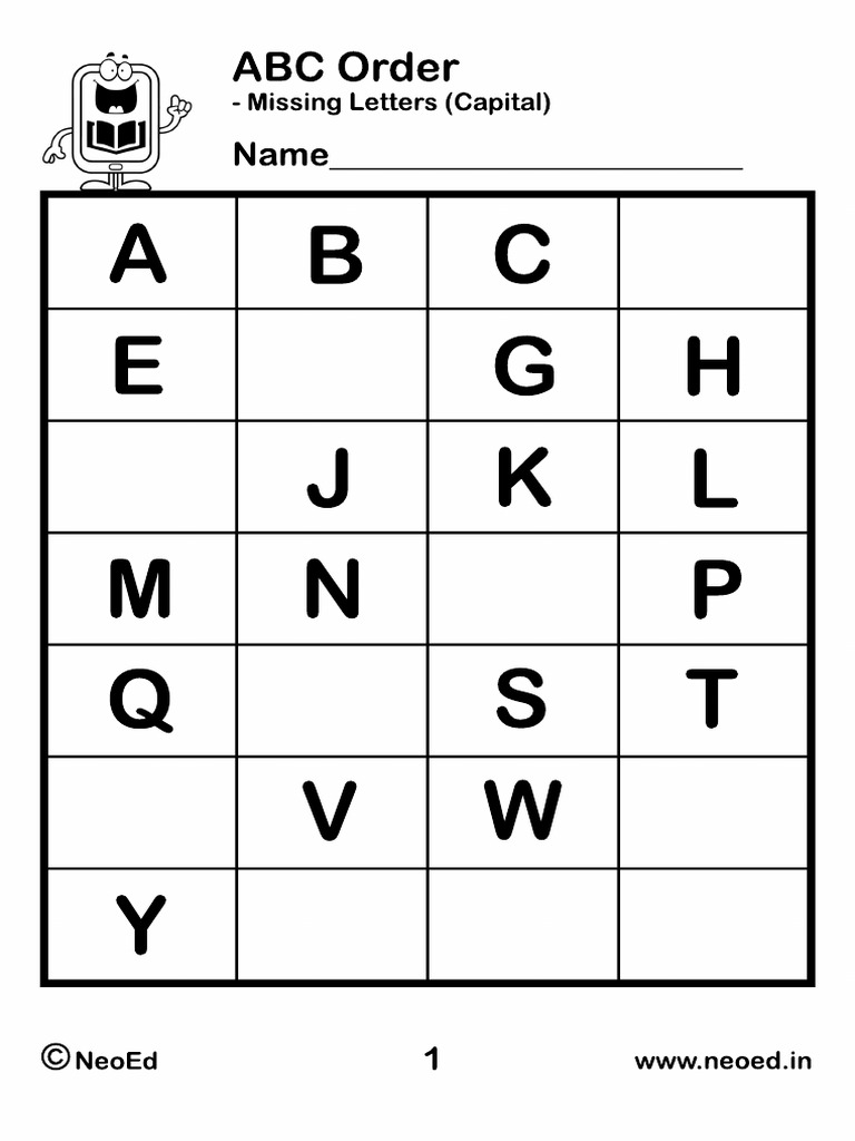 ABC Order-Capital Letters | PDF