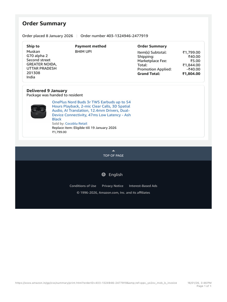 Order Details | PDF