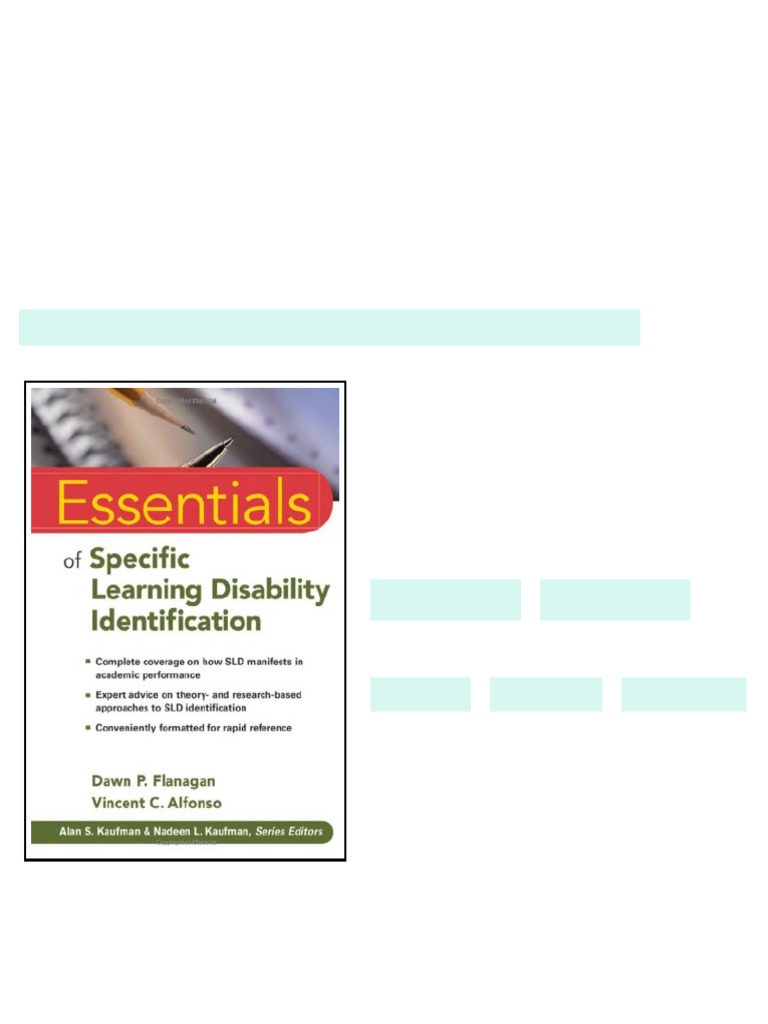 Essentials of Specific Learning Disability Identification Essentials of ...