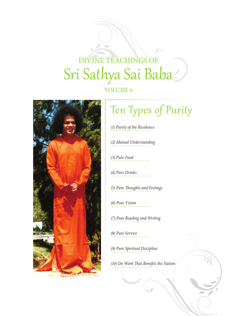Ten Types of Purity Explained | PDF | Sathya Sai Baba | Love