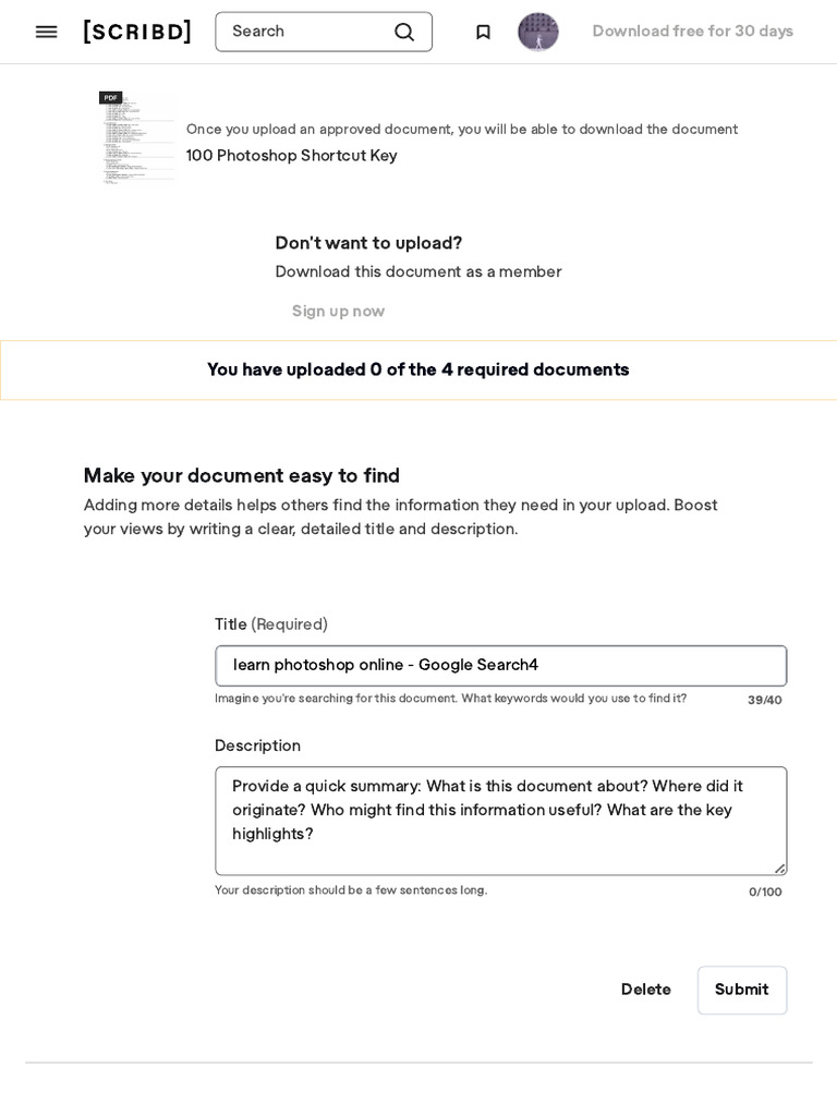 Upload a Document _ Scribd | PDF | Scribd