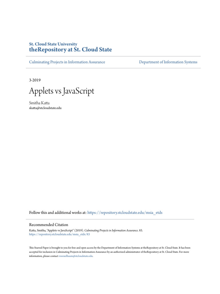 Applets vs JavaScript Comparison | PDF | Dynamic Web Page | World Wide Web