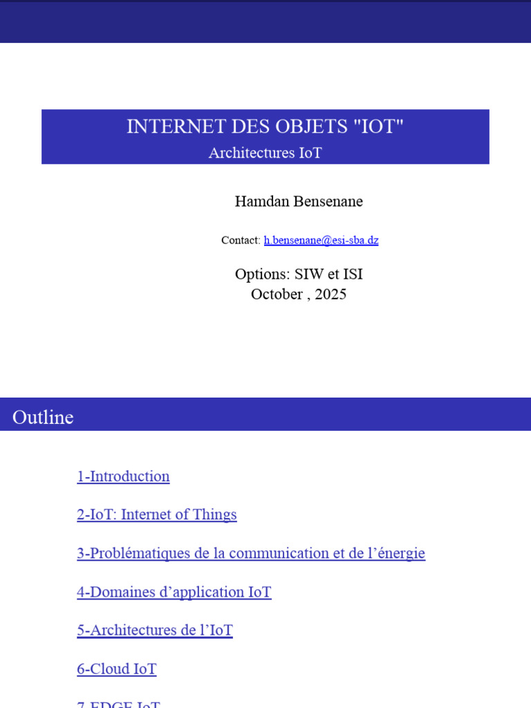 Architectures et enjeux de l'IoT | PDF | Internet des objets | Cloud ...
