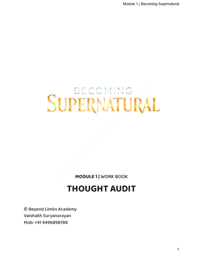 7-Day Thought Audit Workbook | PDF | Psychological Concepts | Psychology
