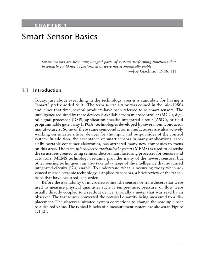 Smart Sensor Technology Overview | PDF | Sensor | Accelerometer