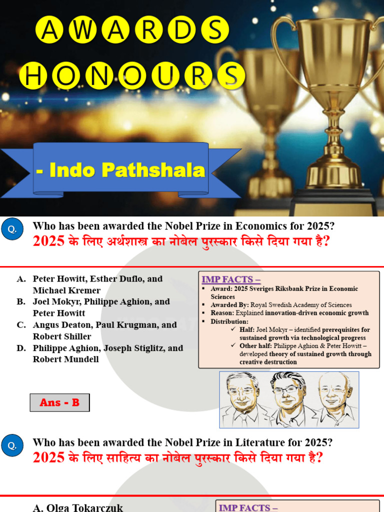 2025 Nobel Prize Winners and Awards | PDF | Nobel Prize | Nepal