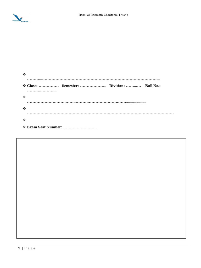 TYBCOM INTERNSHIP FORMAT PART B (1)vbbbb | PDF