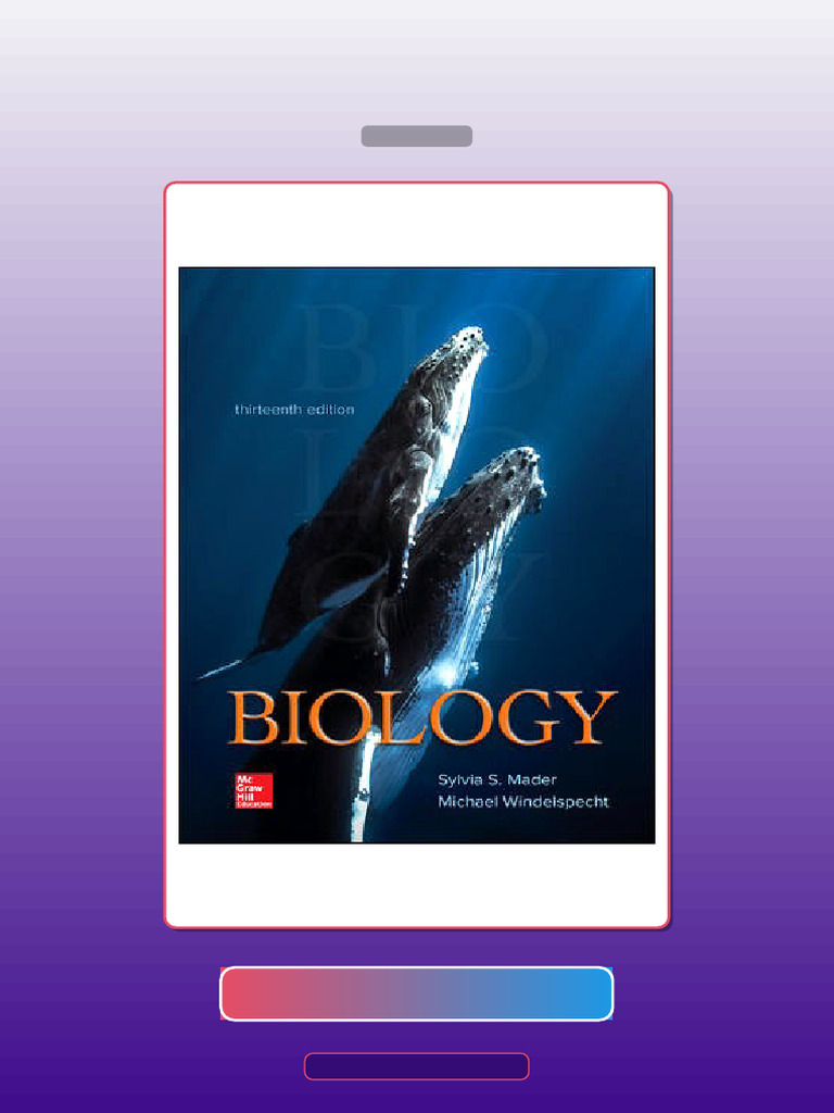 Test Bank for Biology 13th Edition Mader | PDF | Evolution | Cell (Biology)