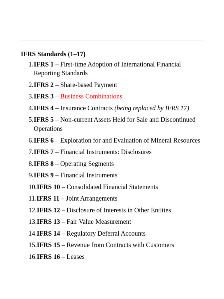 Comprehensive Guide to IFRS Standards | PDF